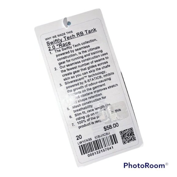 Lululemon Swiftly Tech RB Tank 2.0 Icing Blue Size 20 NWT - Picture 5 of 7